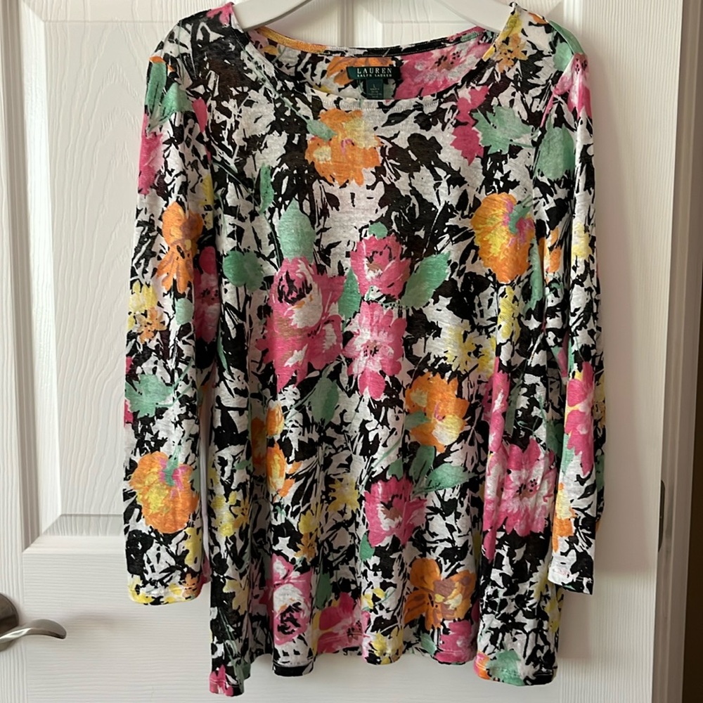 LAUREN RALPH LAUREN Flowered Top